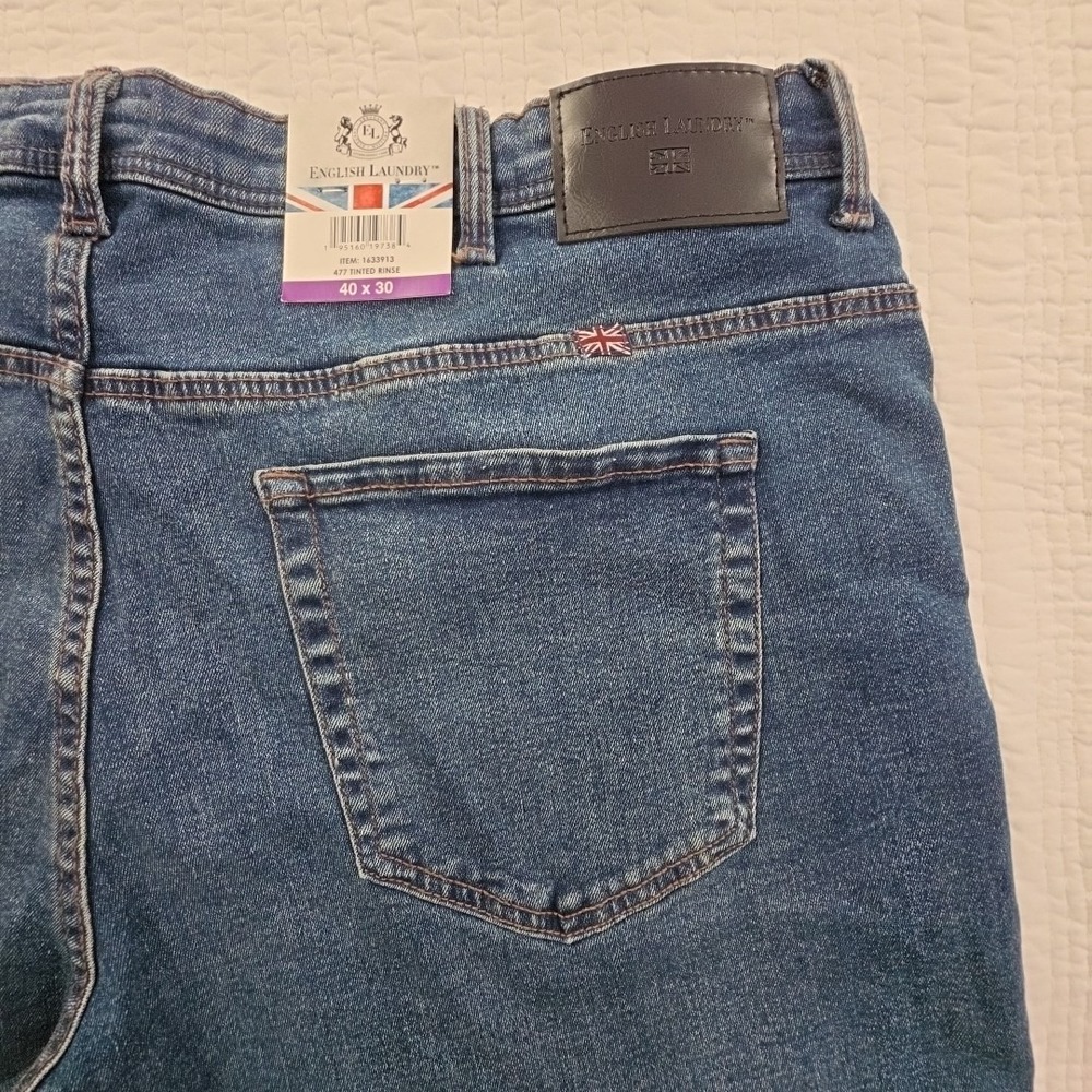 English Laundry Harrow‎ Jeans Mens 40x30 Med Wash Straight Fit Stretch NWT NEW - Picture 7 of 16